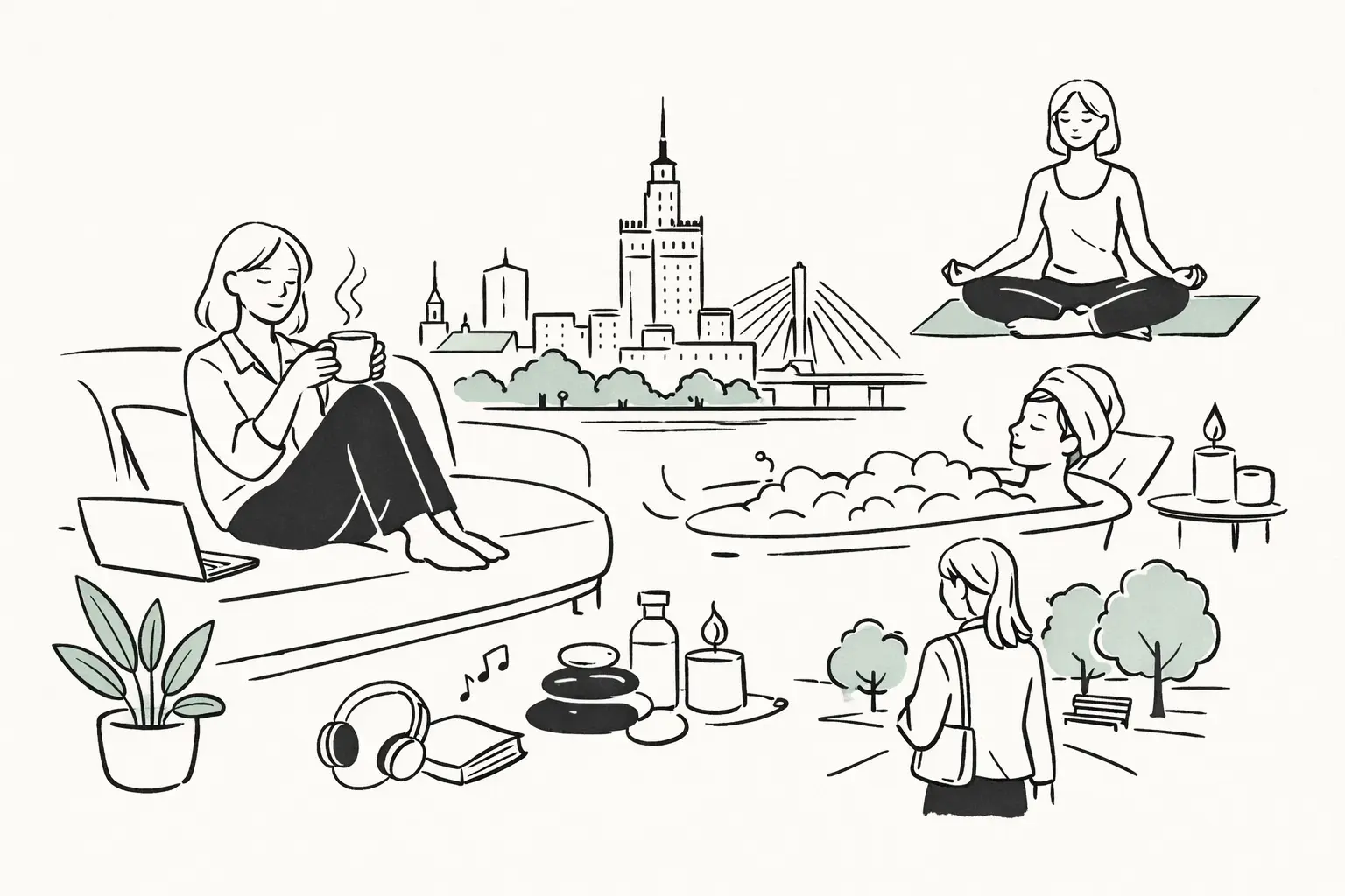 Self-care после работы в Варшаве: что действительно работает
