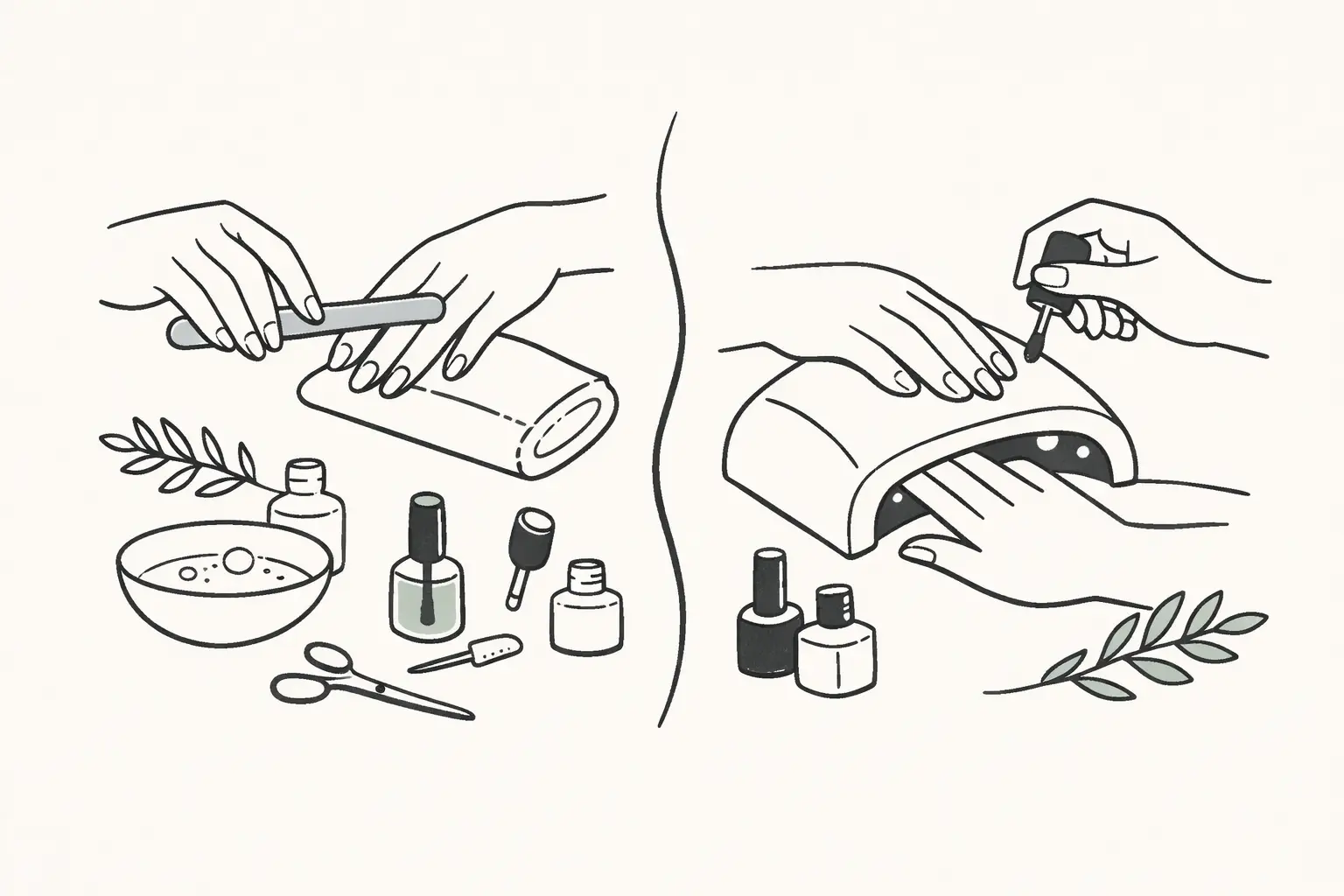 Porównanie klasycznego lakieru i manicure hybrydowego utwardzanego w lampie